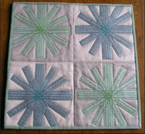 mini quilt from plate