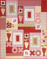 red quilt pattern