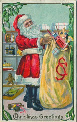 vintage santa post card