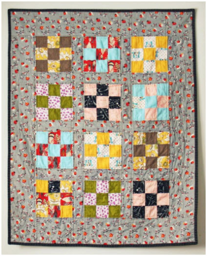 Simple nine patch quilt