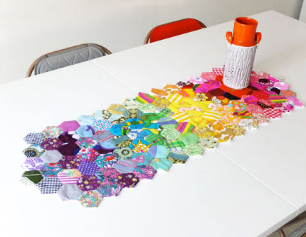 hexagon table runner