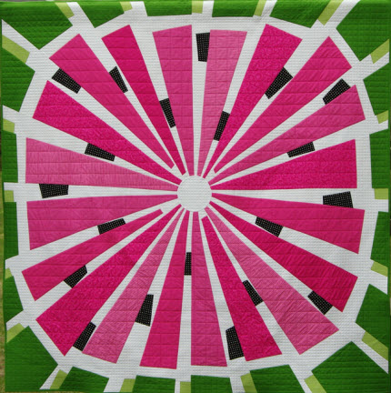 abstract watermelon quilt