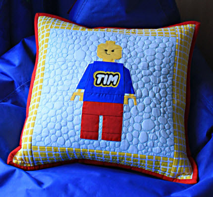 quilted pillow lego for boys