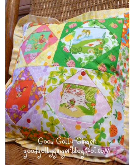 patchwork ruffle pillow Good Golly Ginger