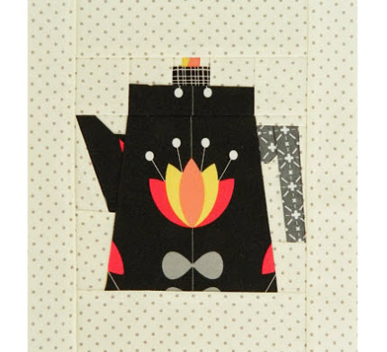 coffee pot paper pieced