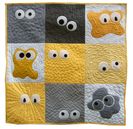 monster quilt pattern googly eyes