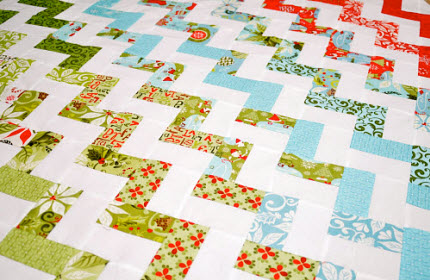 zig zag quilt pattern Pere Noel TeresaDownUnder