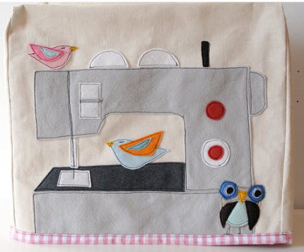 Applique Small Birdie Sewing Machine Cover