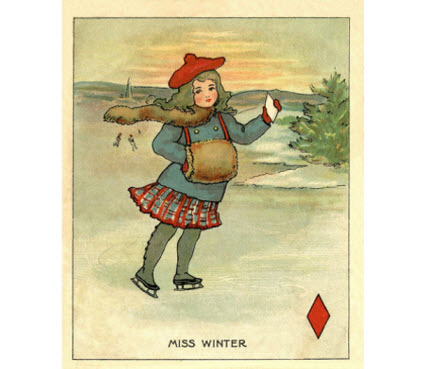 Miss Winter Clip Art Vintage Graphics Fairy