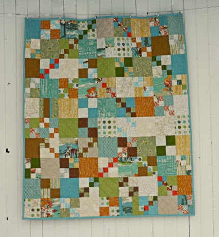 Penny Patch quilt Blue Elephant