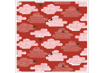 birds in sky fabric