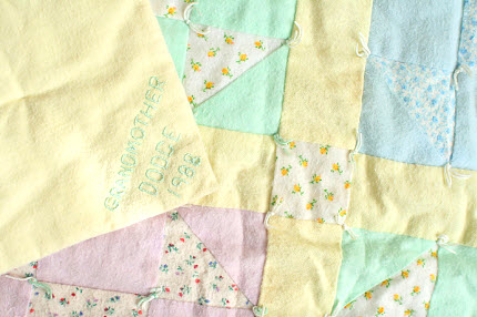 Grandmother Dodge 1988 vintage baby quilt