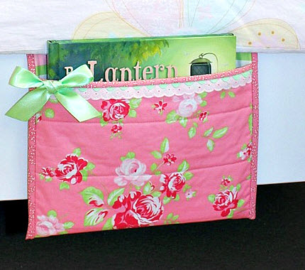 quilted book holder bed