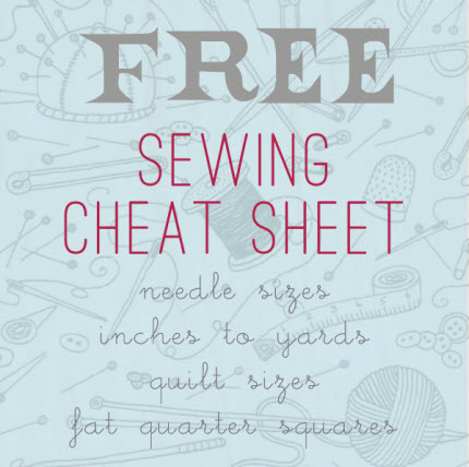 Sewing Cheat Sheet Marzipan