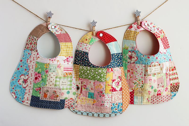 classic pretty quilted bib