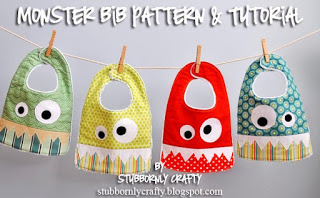 quilted monster bib