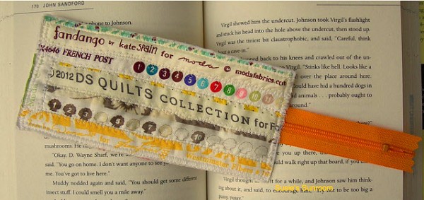 Selvedge Zipper Book Mark Susies Sunroom