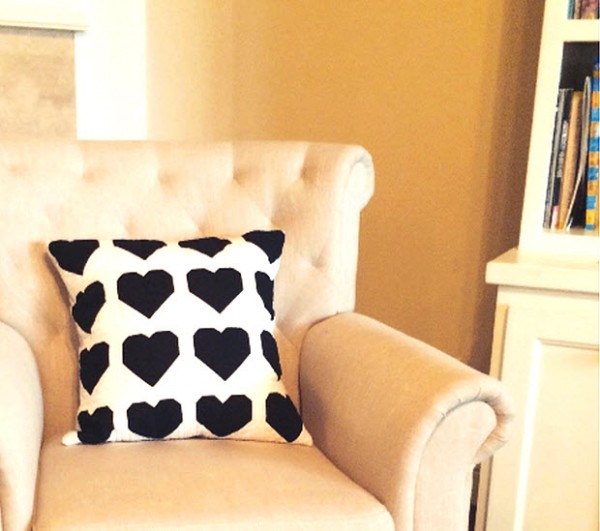 Black Hearts Pillow