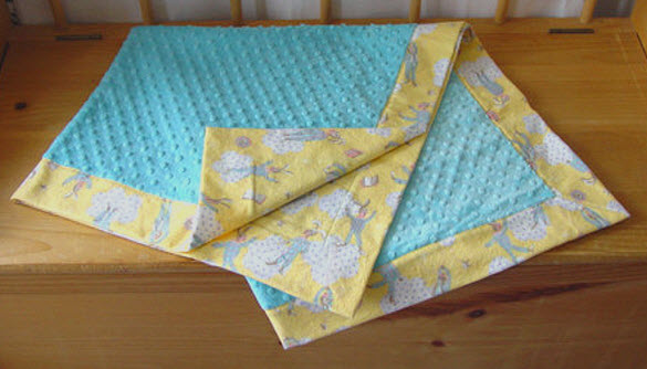 Mitered Receiving Blanket Annette Quilted Sunshine