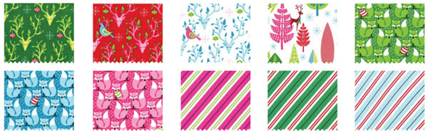 Festive Forest fabric swatches Michael Miller