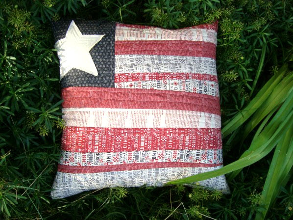 Flag Pillow Tutorial Quilt as you Go