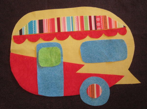 Happy Camper Applique Towels