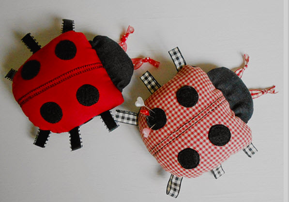 Lady bug pin cushions free pattern