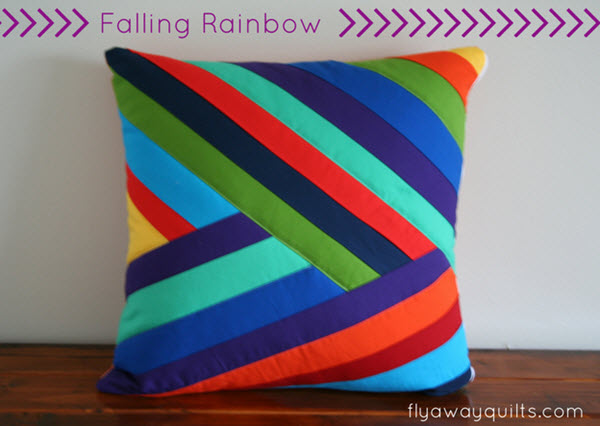 pillow cover Falling Rainbow