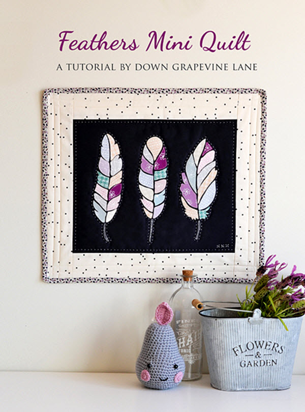 Feathers Mini Quilt Tutorial