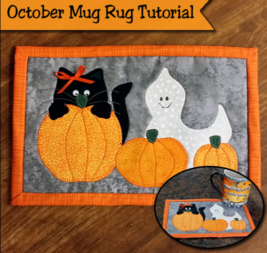 October mug rug tutorial free pattern