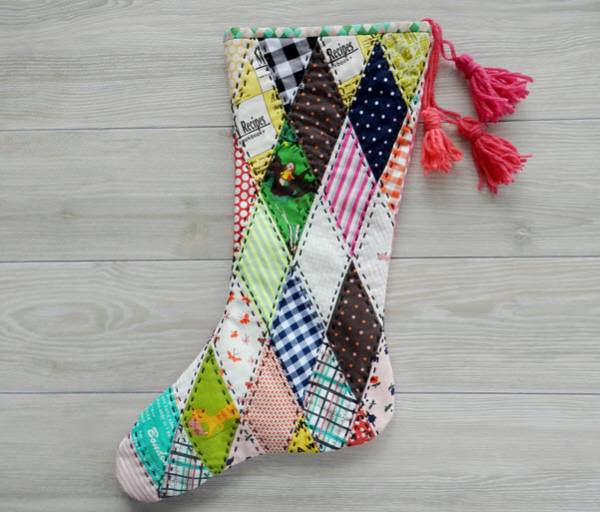 Diamond Patch Christmas Stocking