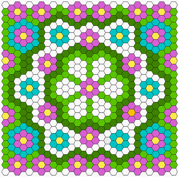 Hexagon Quilt Layout Diagram Twiddletails