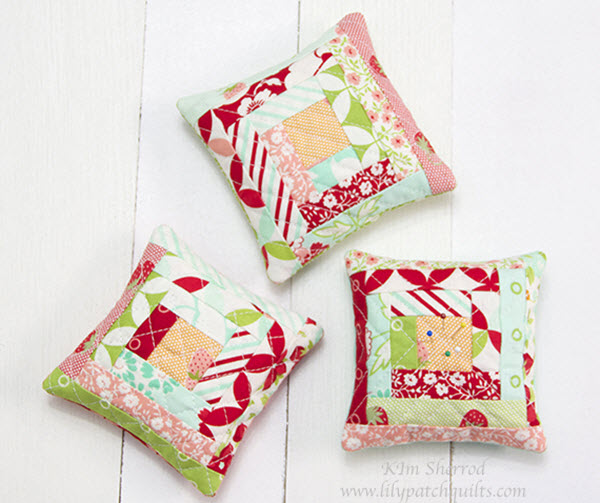 log cabin pincushion tutorial