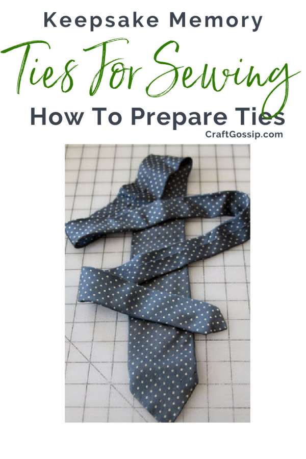 Sewing Tutorial: Preparing silk ties for memory quilts – Quilting