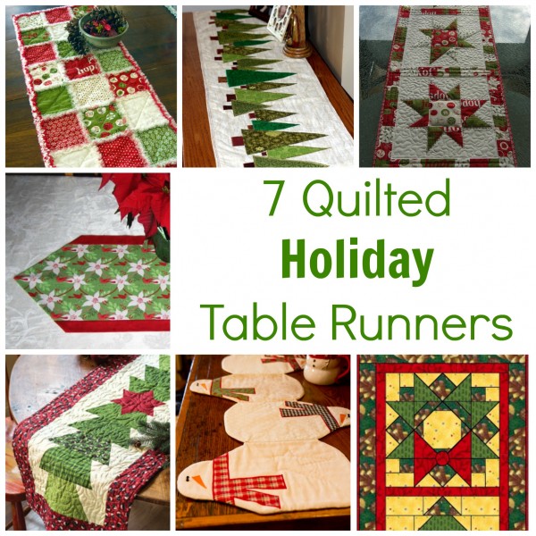 runners #quilting #freepatterns for Christmas and Holiday quilt projects and ideas