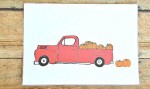 Freebie: Pumpkins in a pickup truck – Quilting