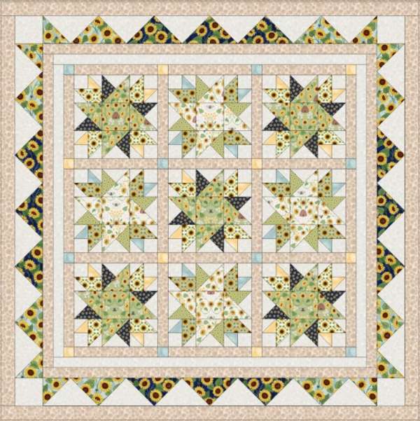 Sunflowers Free Quilt Pattern