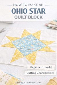 How to Make an Ohio Star Quilt Block (Beginner-Friendly Tutorial with ...