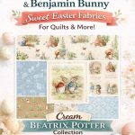 Cream Peter Rabbit and Benjamin Bunny One Yard Bundle – A Sweet Easter Stitching Treat peter-rabbit-fabric-easter-