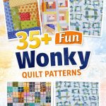 35 Fun Wonky Quilt Patterns That Break All the Rules (In the Best Way) wonky-quilt-patterns-free-scrap-fabric